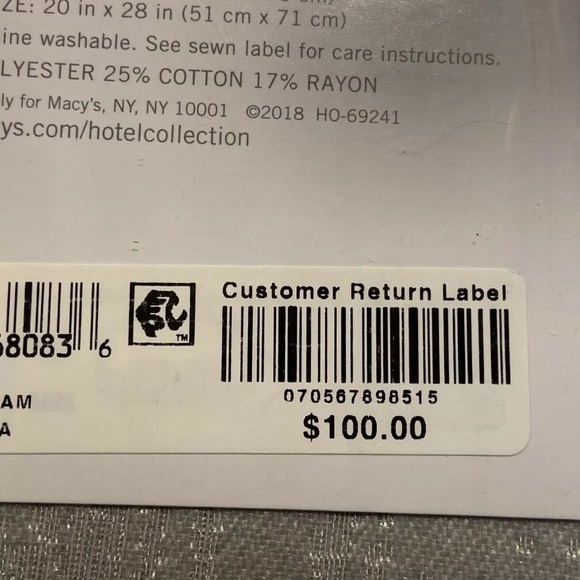 (2) Hotel Collection Interlattice Pillow Shams - Picture 5 of 6